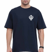 Load image into Gallery viewer, sikh Oversized T-Shirt for Men-Navy Blue-Ektarfa.online
