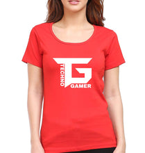 Load image into Gallery viewer, Techno Gamer T-Shirt for Women-Red-Ektarfa.online
