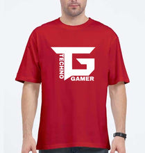 Load image into Gallery viewer, Techno Gamer Oversized T-Shirt for Men-Red-Ektarfa.online

