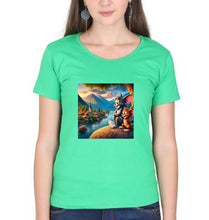 Load image into Gallery viewer, Tom and Jerry T-Shirt for Women-flag green-Ektarfa.online
