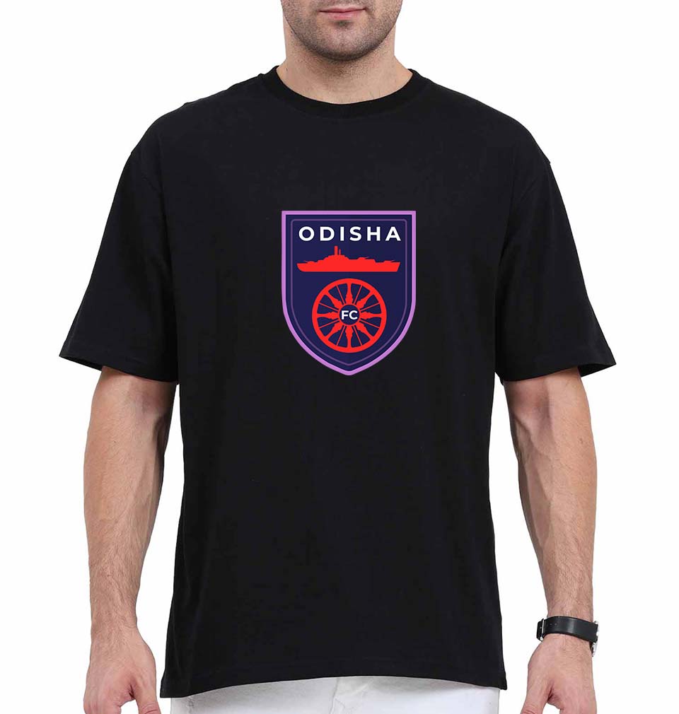 Odisha FC Oversized T-Shirt for Men-Black-Ektarfa.online