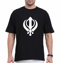 Load image into Gallery viewer, sikh Oversized T-Shirt for Men-Black-Ektarfa.online
