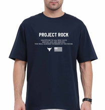 Load image into Gallery viewer, project rock Oversized T-Shirt for Men-Navy Blue-Ektarfa.online
