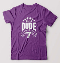 Load image into Gallery viewer, 7th Happy Birthday T-Shirt for Men-Purple-Ektarfa.online
