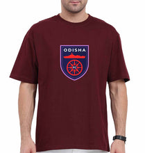 Load image into Gallery viewer, Odisha FC Oversized T-Shirt for Men-Maroon-Ektarfa.online
