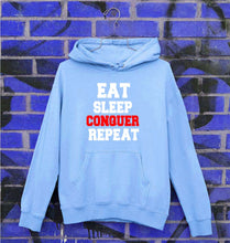 Load image into Gallery viewer, eat sleep conquer repeat Unisex Hoodie for Men/Women-Baby Blue-Ektarfa.online
