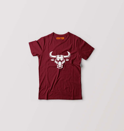 Bull T-Shirt for Boy/Girl-Maroon-Ektarfa.online