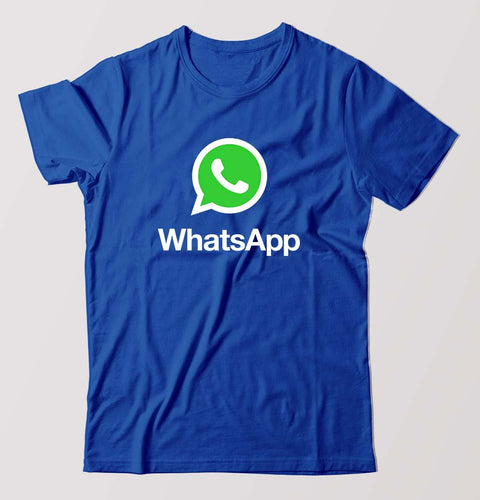 WhatsApp T-Shirt for Men-Royal Blue-Ektarfa.online