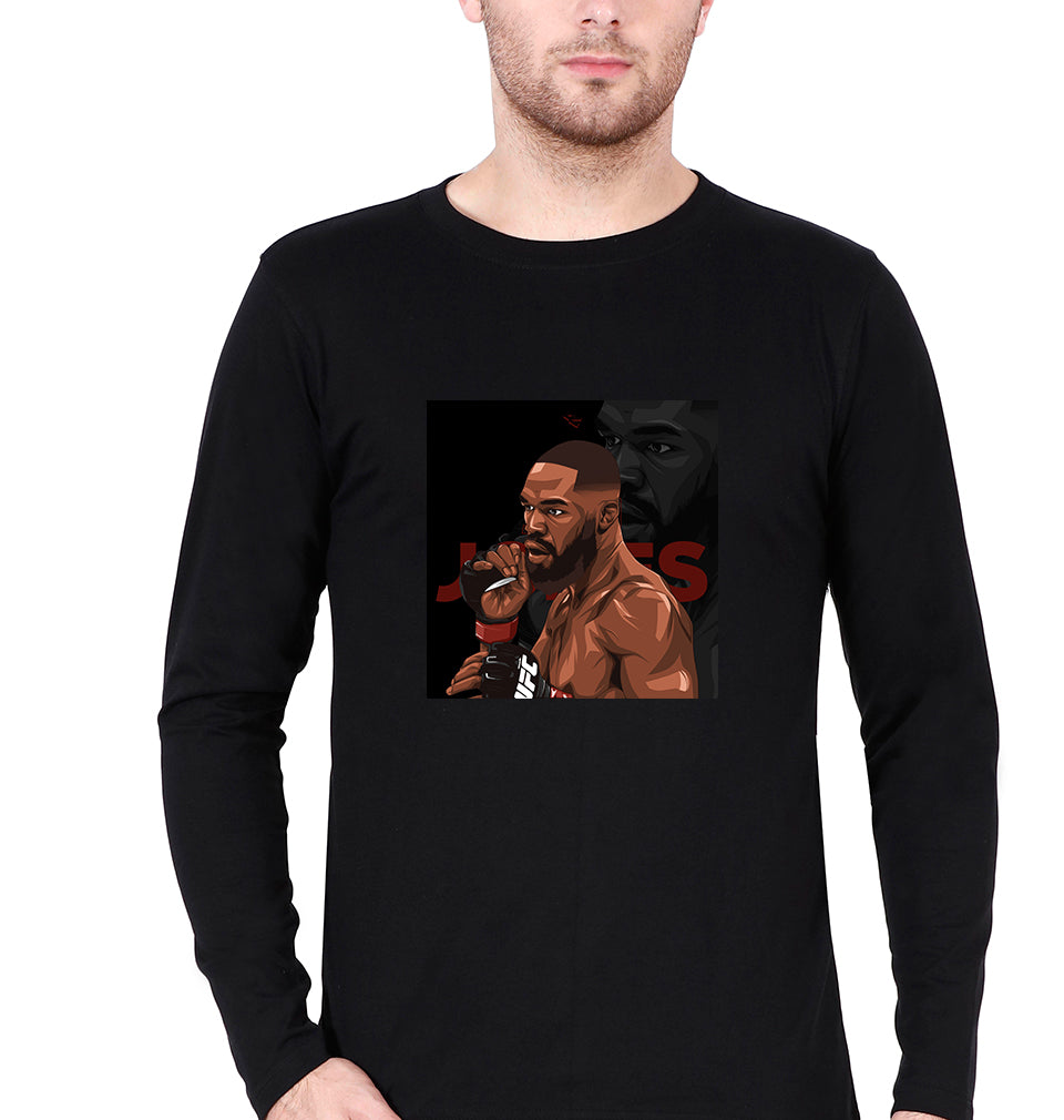 jon jones UFC Full Sleeves T-Shirt for Men-Black-Ektarfa.online