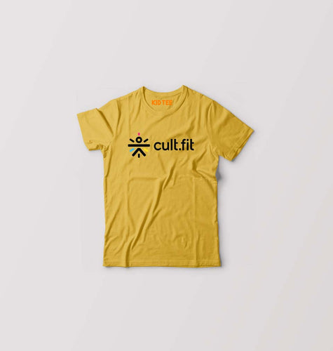 Cult Fit T-Shirt for Boy/Girl-Golden Yellow-Ektarfa.online