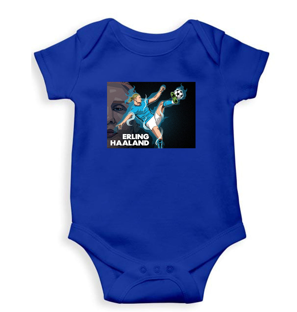 erling haaland Romper For Baby Boy/Girl-Royal Blue-Ektarfa.online