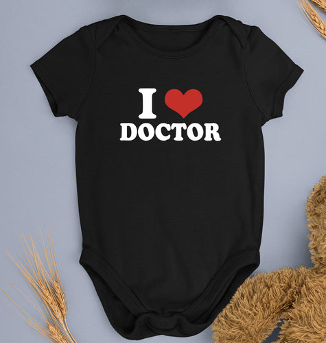 I LOVE DOCTOR Romper For Baby Boy/Girl-Black-Ektarfa.online