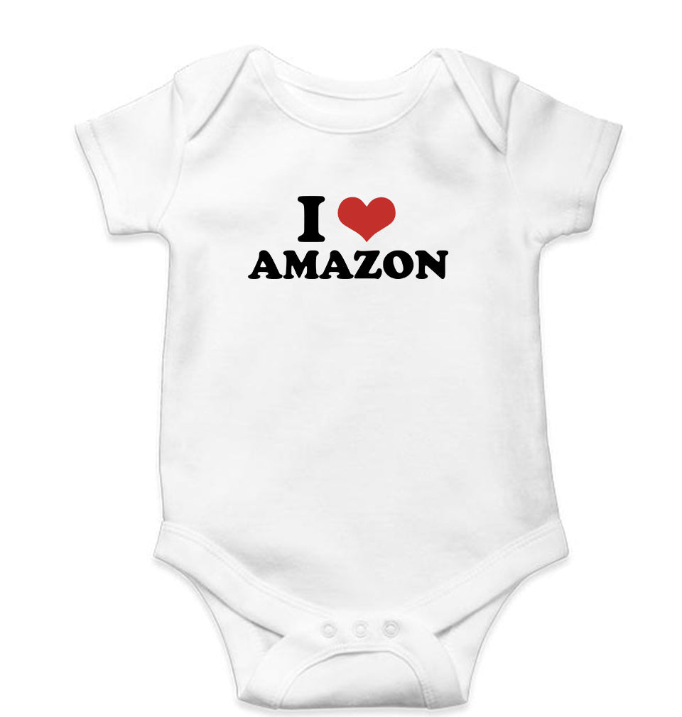 I LOVE AMAZON Romper For Baby Boy/Girl-White-Ektarfa.online