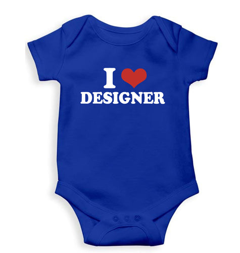 I LOVE DESIGNER Romper For Baby Boy/Girl-Royal Blue-Ektarfa.online