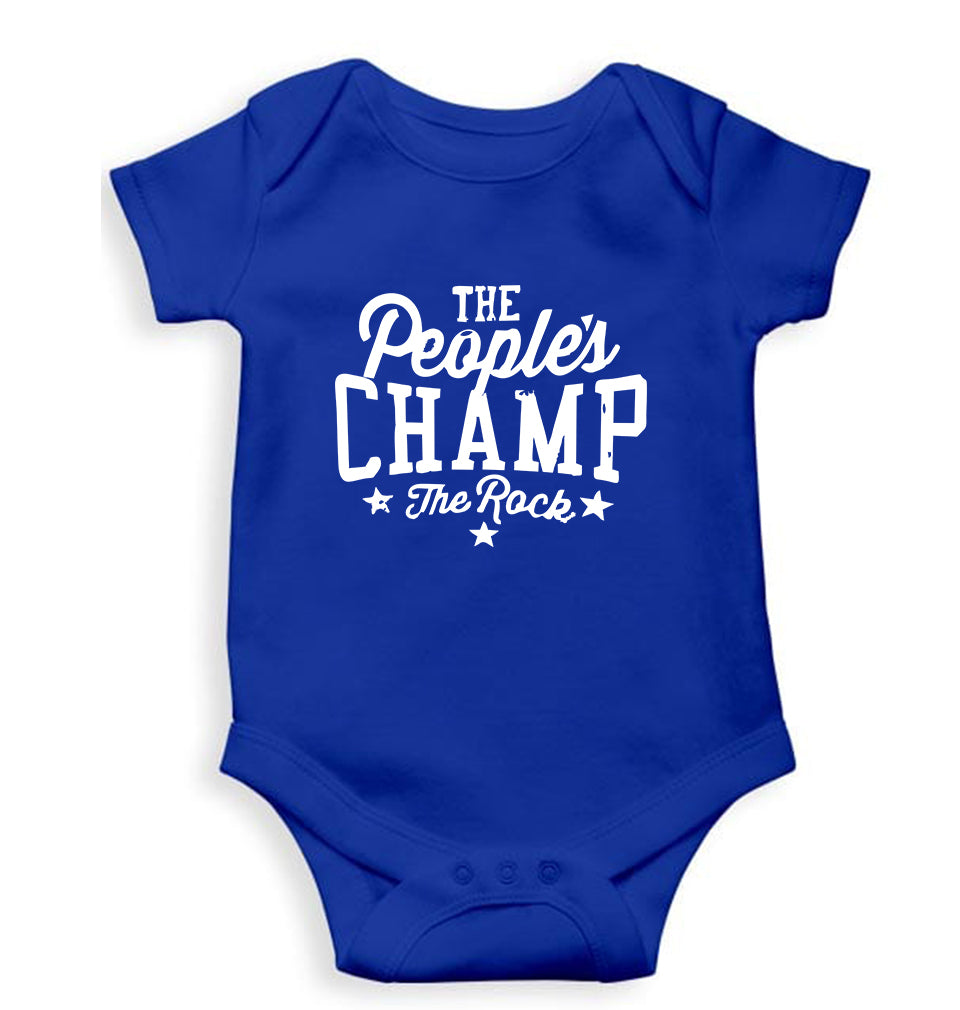 The Rock - The People's Champ Romper For Baby Boy/Girl-Royal Blue-Ektarfa.online