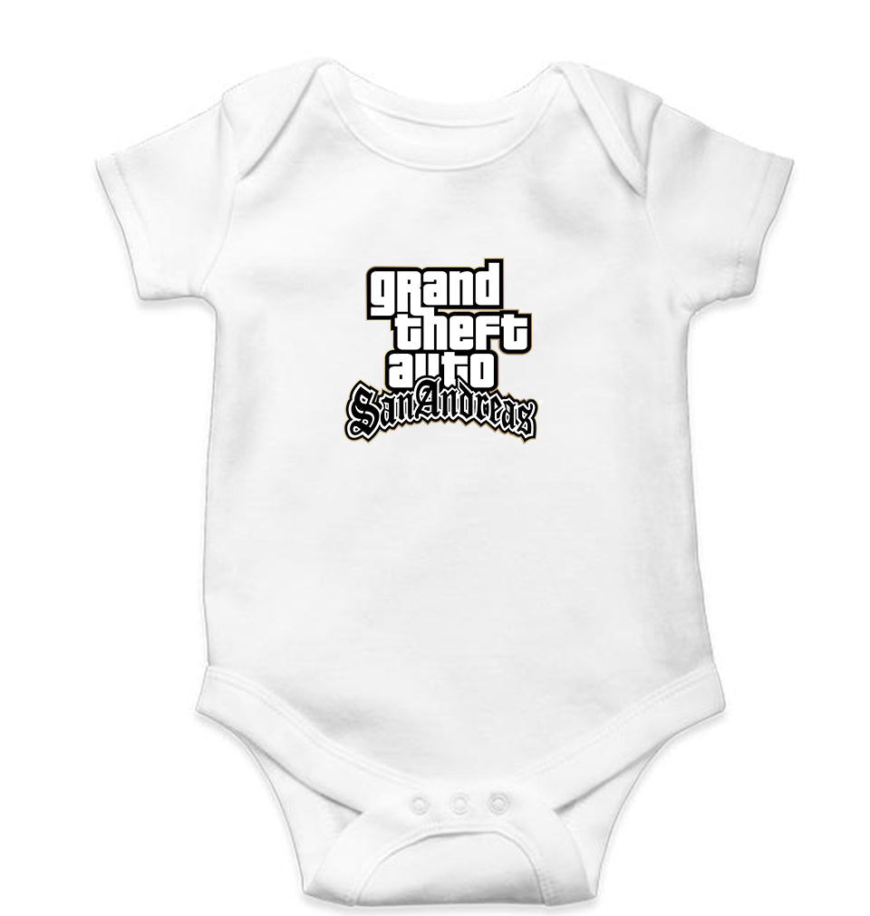 GTA San Romper For Baby Boy/Girl-White-Ektarfa.online