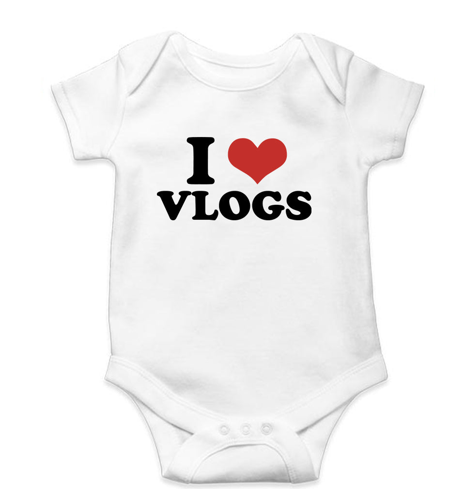 I LOVE VLOGS Romper For Baby Boy/Girl-White-Ektarfa.online