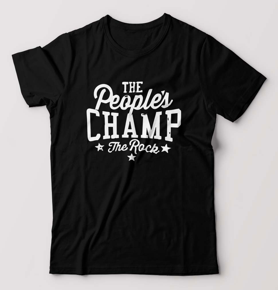 The Rock - The People's Champ T-Shirt for Men-Black-Ektarfa.online
