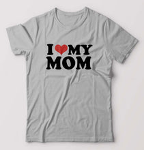 Load image into Gallery viewer, I LOVE MY MOM T-Shirt for Men-Grey Melange-Ektarfa.online
