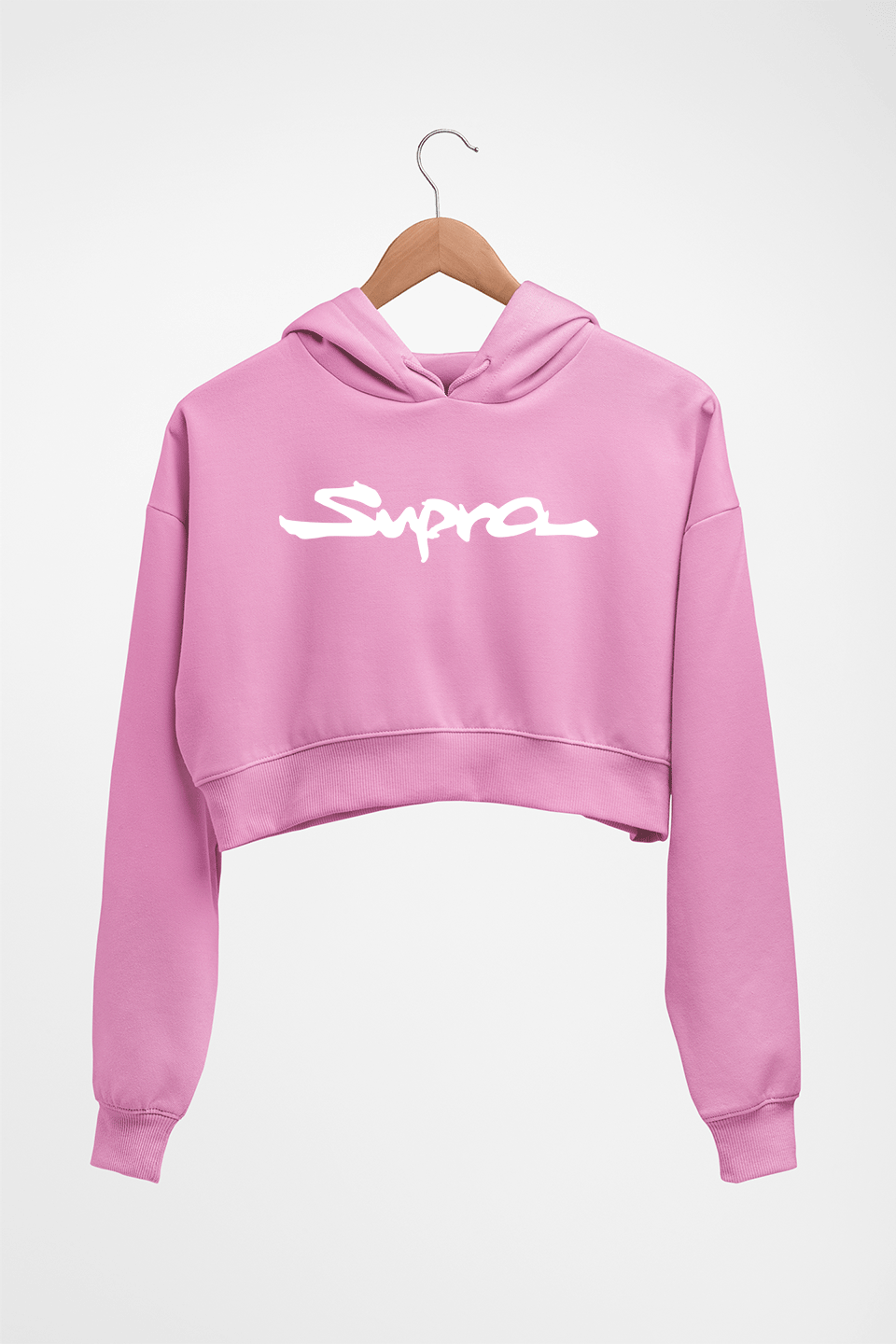 Supra Crop HOODIE FOR WOMEN-Light Baby Pink-Ektarfa.online