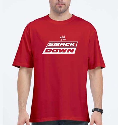 smackdown Oversized T-Shirt for Men-Red-Ektarfa.online