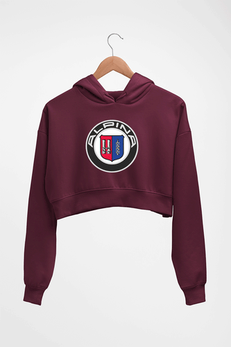 Alpina Crop HOODIE FOR WOMEN-Maroon-Ektarfa.online