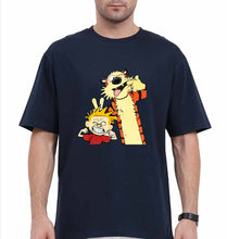 Load image into Gallery viewer, calvin hobbes Oversized T-Shirt for Men-Petrol Blue-Ektarfa.online
