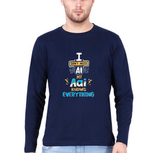 Load image into Gallery viewer, Artificial intelligence (AI) Aai Full Sleeves T-Shirt for Men-Navy Blue-Ektarfa.online
