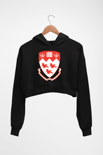 Load image into Gallery viewer, McGill University Crop HOODIE FOR WOMEN-Black-Ektarfa.online
