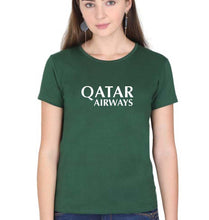 Load image into Gallery viewer, Qatar Airways T-Shirt for Women-Dark Green-Ektarfa.online
