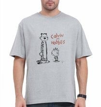 Load image into Gallery viewer, calvin hobbes Oversized T-Shirt for Men-Grey-Ektarfa.online
