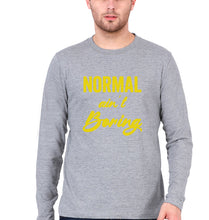 Load image into Gallery viewer, Normal Ain&#39;t Boring Full Sleeves T-Shirt for Men-Grey Melange-Ektarfa.online

