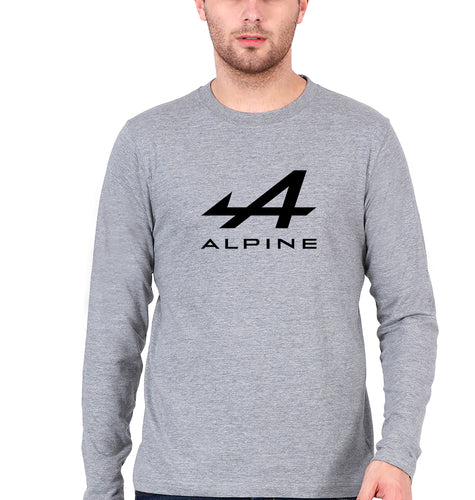 Alpine Full Sleeves T-Shirt for Men-Grey Melange-Ektarfa.online