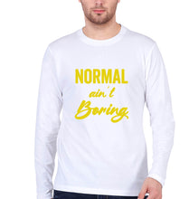 Load image into Gallery viewer, Normal Ain&#39;t Boring Full Sleeves T-Shirt for Men-White-Ektarfa.online
