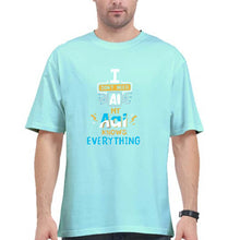 Load image into Gallery viewer, Artificial intelligence (AI) Aai Oversized T-Shirt for Men-Mint-Ektarfa.online
