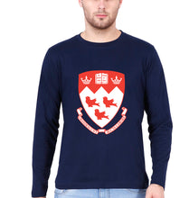 Load image into Gallery viewer, McGill University Full Sleeves T-Shirt for Men-Navy Blue-Ektarfa.online
