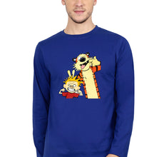 Load image into Gallery viewer, Calvin hobbes Full Sleeves T-Shirt for Men-royal blue-Ektarfa.online
