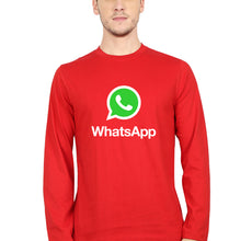 Load image into Gallery viewer, WhatsApp Full Sleeves T-Shirt for Men-red-Ektarfa.online
