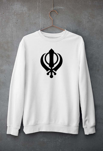 sikh Sweatshirt for Men/Women-White-Ektarfa.online