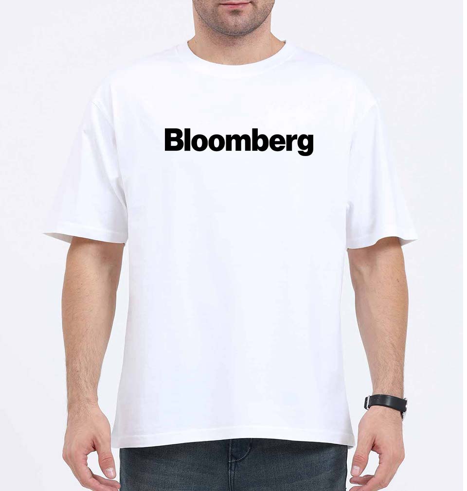 Bloomberg Oversized T-Shirt for Men-White-Ektarfa.online