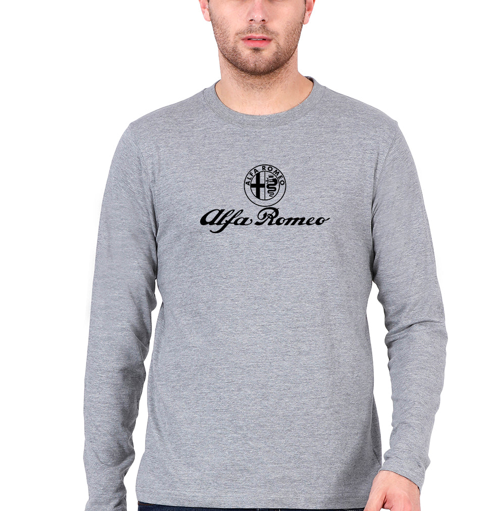 Alfa Romeo Full Sleeves T-Shirt for Men-Grey Melange-Ektarfa.online