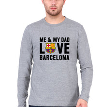 Load image into Gallery viewer, Love Barcelona Full Sleeves T-Shirt for Men-Grey Melange-Ektarfa.online
