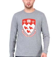 Load image into Gallery viewer, McGill University Full Sleeves T-Shirt for Men-Grey Melange-Ektarfa.online
