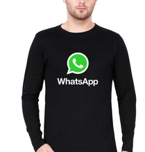 Load image into Gallery viewer, WhatsApp Full Sleeves T-Shirt for Men-Black-Ektarfa.online
