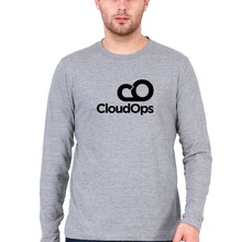 Load image into Gallery viewer, CloudOps Full Sleeves T-Shirt for Men-Grey Melange-Ektarfa.online
