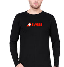 Load image into Gallery viewer, swiss Full Sleeves T-Shirt for Men-Black-Ektarfa.online
