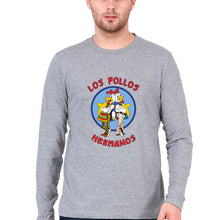 Load image into Gallery viewer, Los Pollos Hermanos Breaking Bad Full Sleeves T-Shirt for Men-Grey Melange-Ektarfa.online
