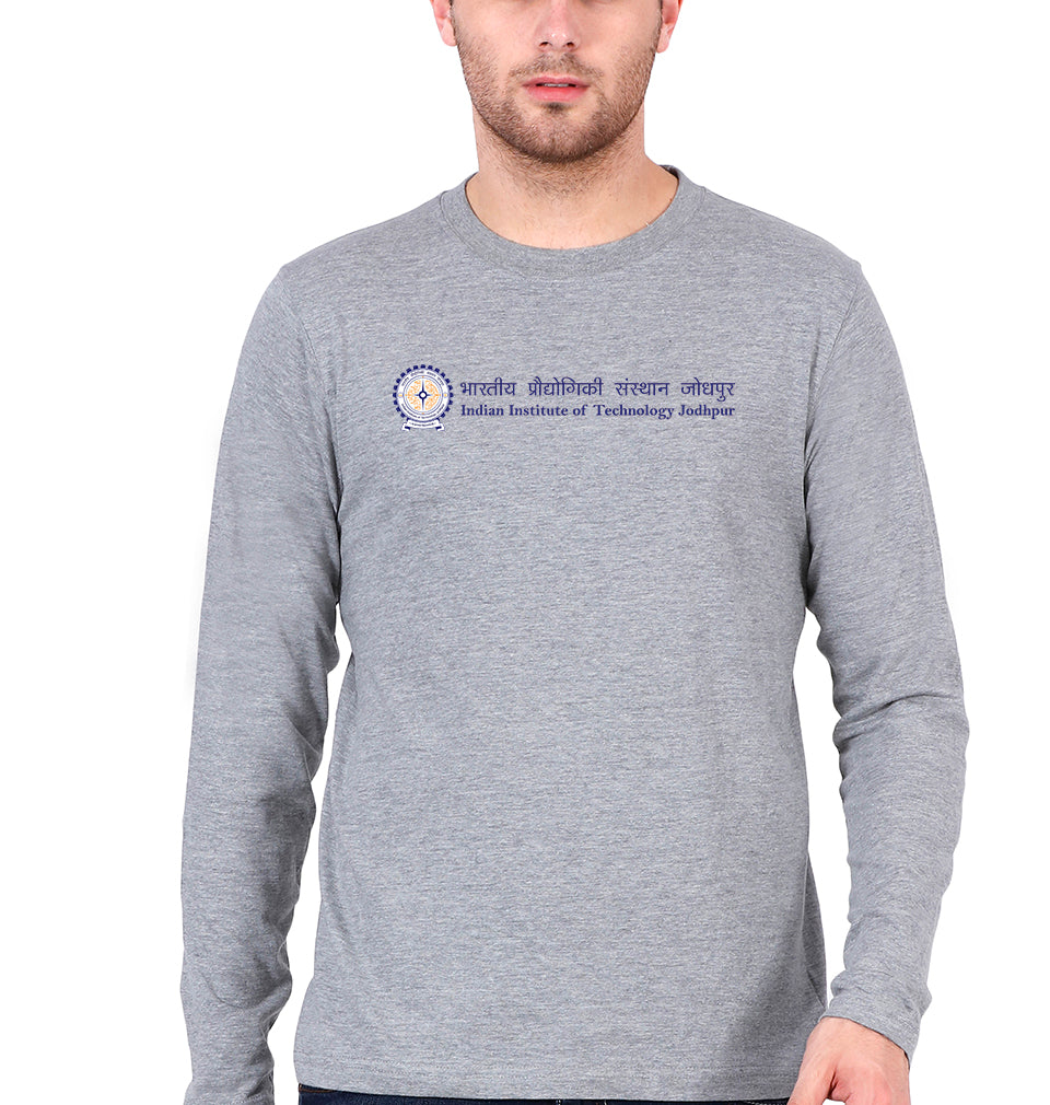 iit jodhpur Full Sleeves T-Shirt for Men-Grey Melange-Ektarfa.online
