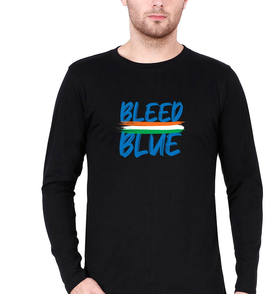 bleed blue Full Sleeves T-Shirt for Men-Black-Ektarfa.online