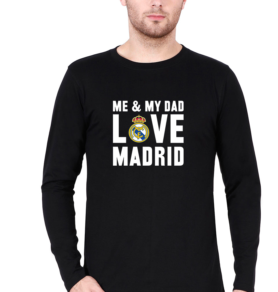 Love Real Madrid Full Sleeves T-Shirt for Men-Black-Ektarfa.online